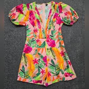 SHEIN Deep V-Neck Romper